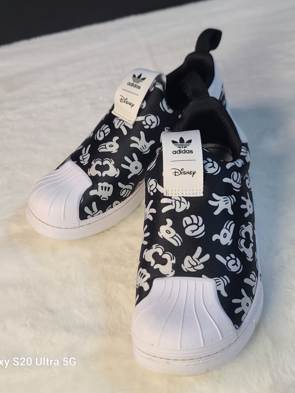 Kids' Black & White Slip-On Sneakers